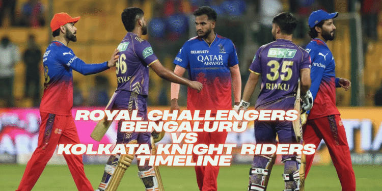 Royal Challengers Bengaluru vs Kolkata Knight Riders Timeline